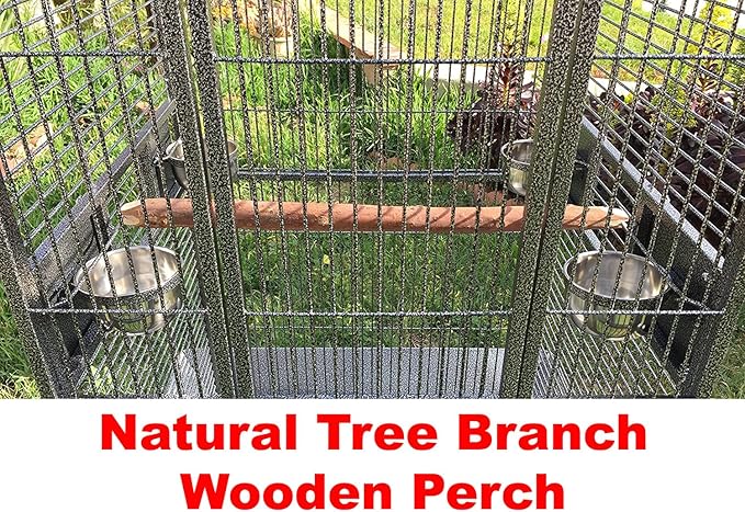 4 Size, XX-Large 40"x30"x72"H Castle PlayTop Parrot Cage for Large Macaws Cockatoos African Grey Amazon (40" x 30" x 72"H)