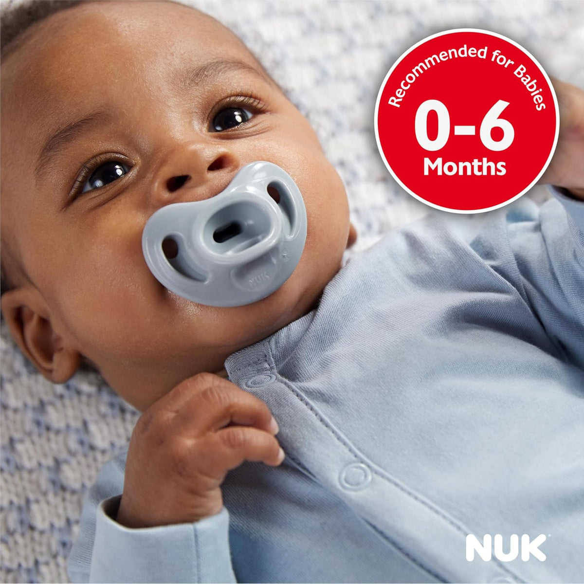 NUK Timeless Comfy Pacifier | 100% Silicone, One-Piece Design | BPA-Free, Gentle on Baby’s Skin | 5-Pack, for 0-6M