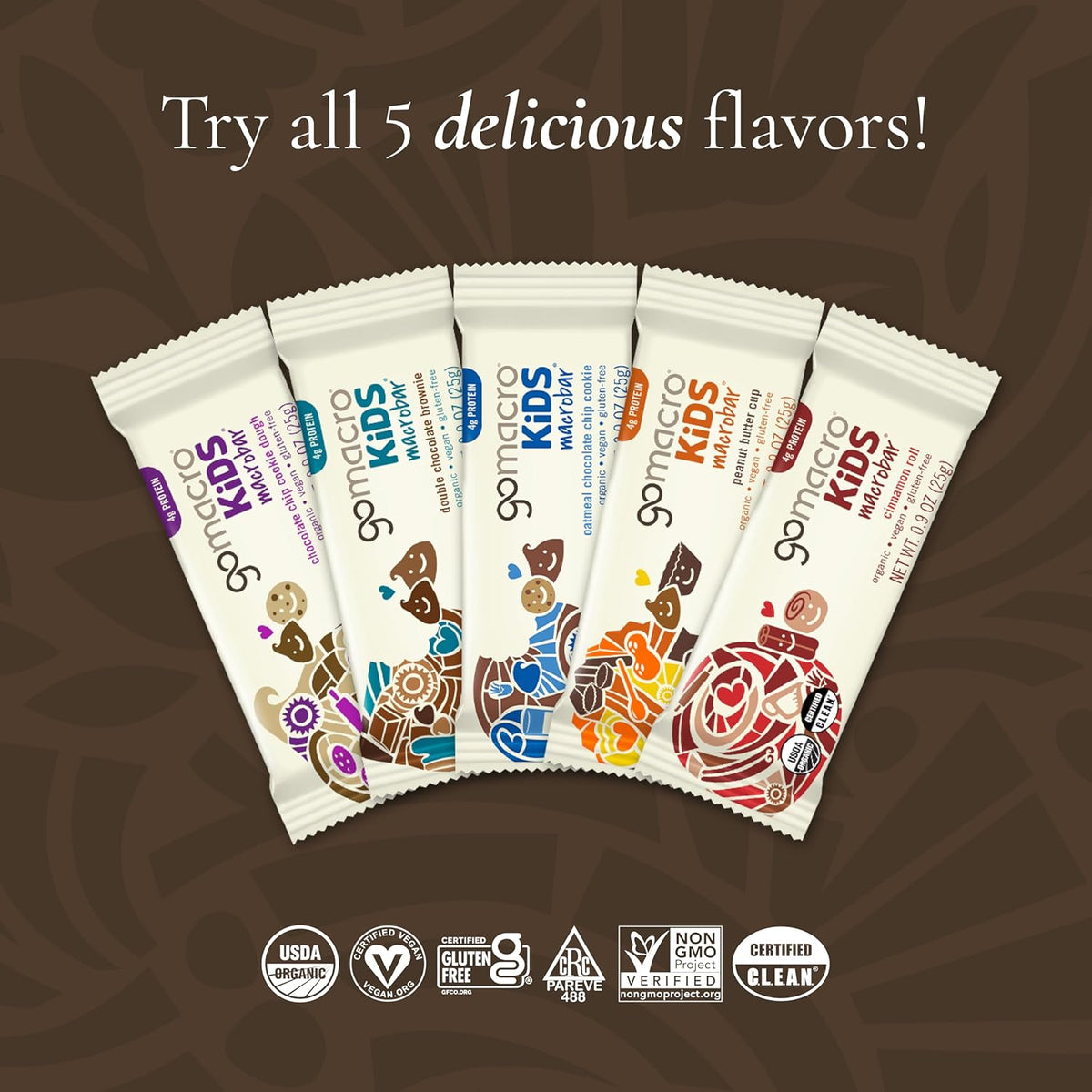 Gomacro, Organic Bar Kids Oatmeal Chocolate Chip Cookie 7 Count, 6.3 Ounce