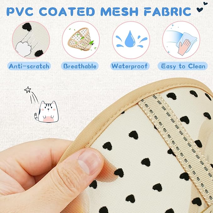 Supet Cat Cone Collar After Surgery, Soft Mesh Recovery Collar for Cats to Stop Licking and Scratching, Plastic Cone Alternative for Small Dogs, Medium, Large Cats