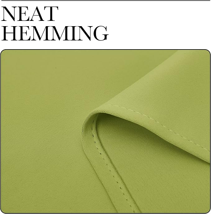 NICETOWN Fresh Green Blackout Curtains 48 inches Long
