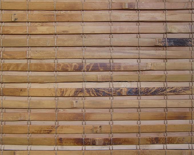 Cordless Woven Wood Roman Shades, 56W x 36H, Hatteras Camel, Sizes 20-72 Wide