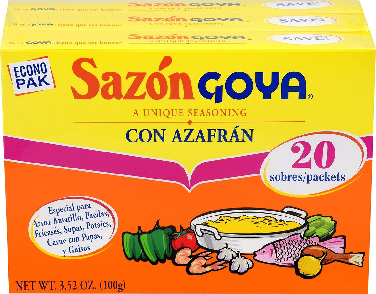 Goya Sazón Seasoning With Azafran 3.52 Ounce (Pack of 3)