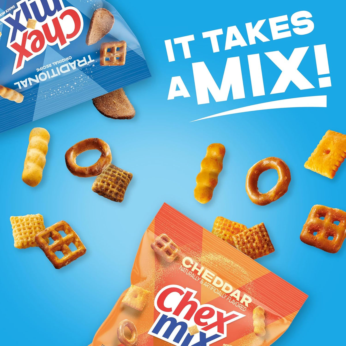 Classic Mix Snack Variety Pack, Bugles Original and Nacho Cheese, Gardetto's Original Recipe, Chex Mix Traditional and Cheddar, 20 Ct, 28 oz
