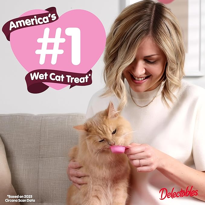 Hartz New Delectables Lickable Spoon Interactive Lickable Cat Treats for Quick & Easy Bonding, Chicken 32ct