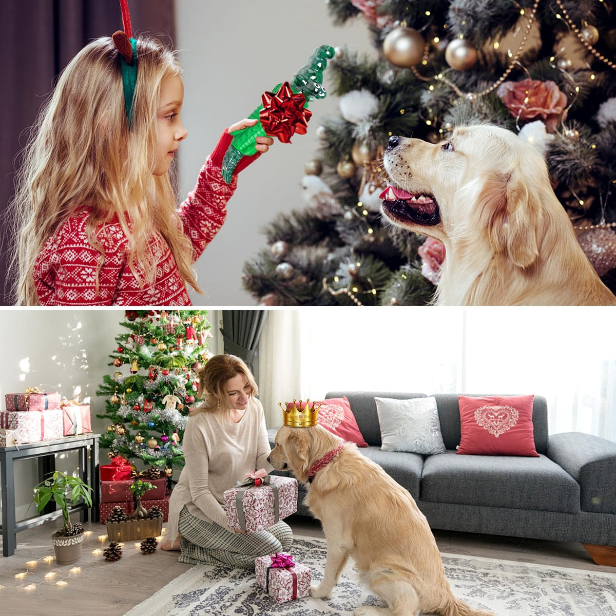 Dog Chew Toys for Aggressive Chewers -Tough Dog Toy to Reduce Pet Anxiety and Boredom for Small, Medium, Large Breed