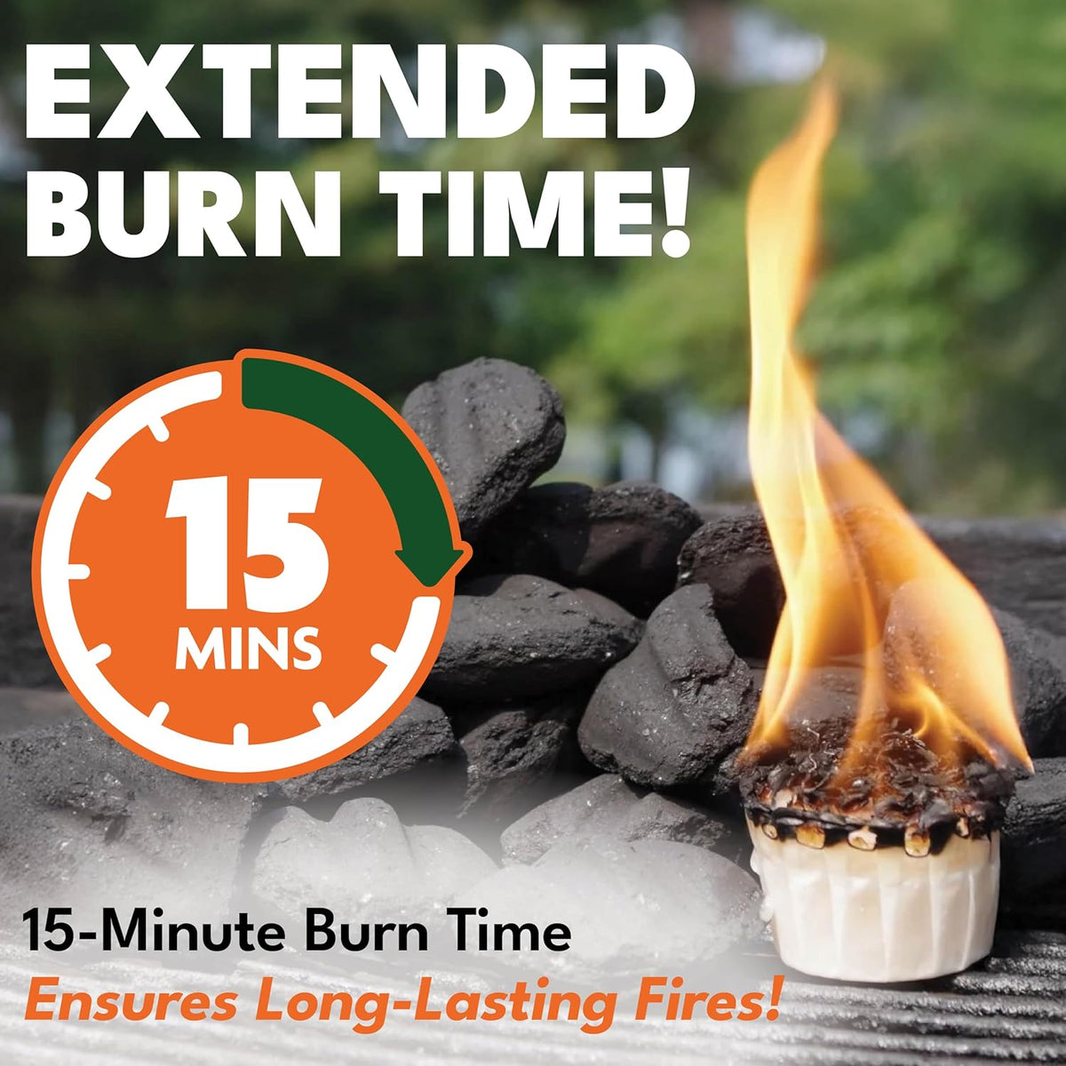 Superior Trading Fire Starter Pods in Plastic Bucket - Fire Starters for Campfires, BBQ, Grill, Pit, Wood Stove & Charcoal Starter, 15-20-Min Burn, 50 Extra Large Pods, USA Made, Brown, 3 Lbs