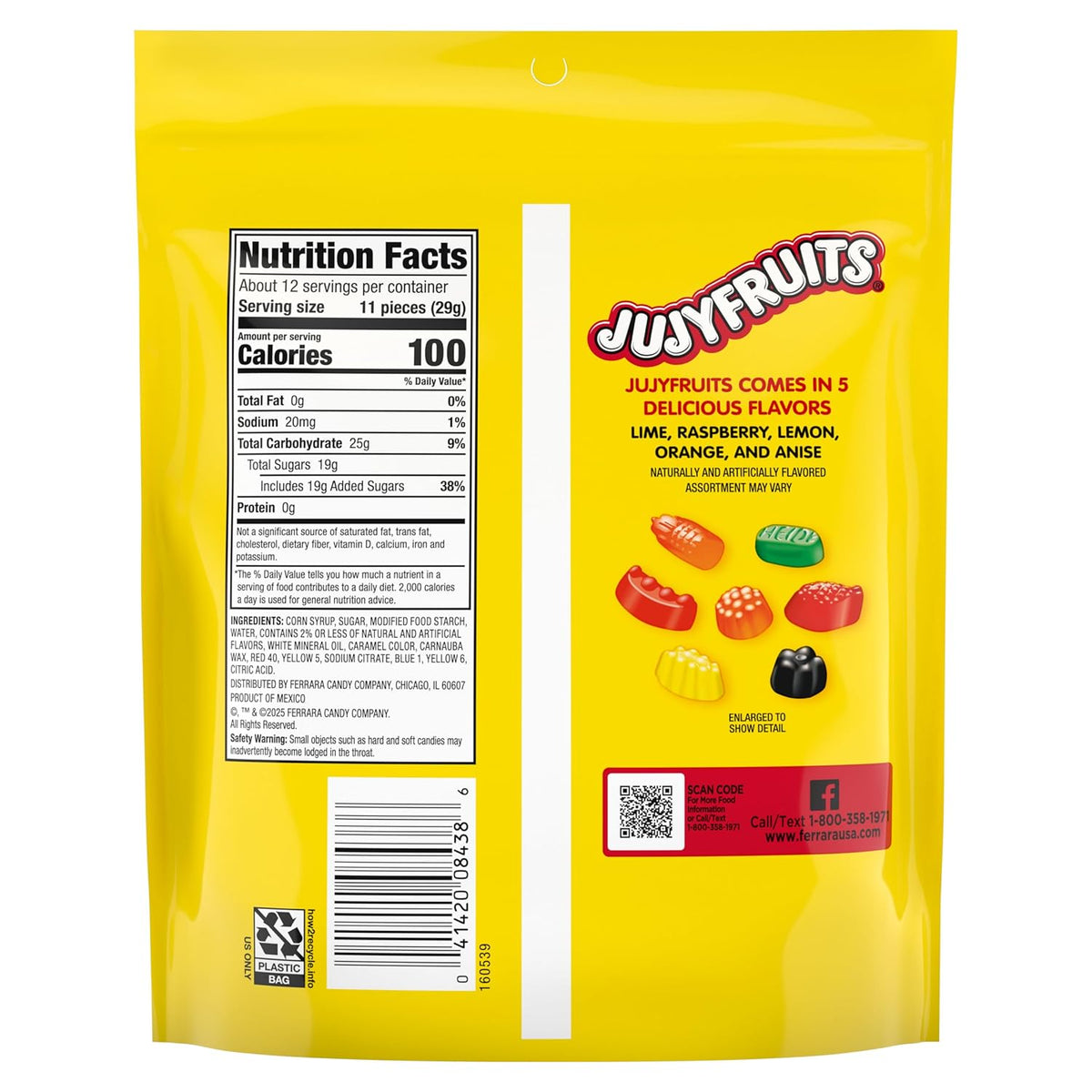 Wonka Jujyfruits Gummy candy, Assorted Gummy Candy, 12oz Resealable Bag