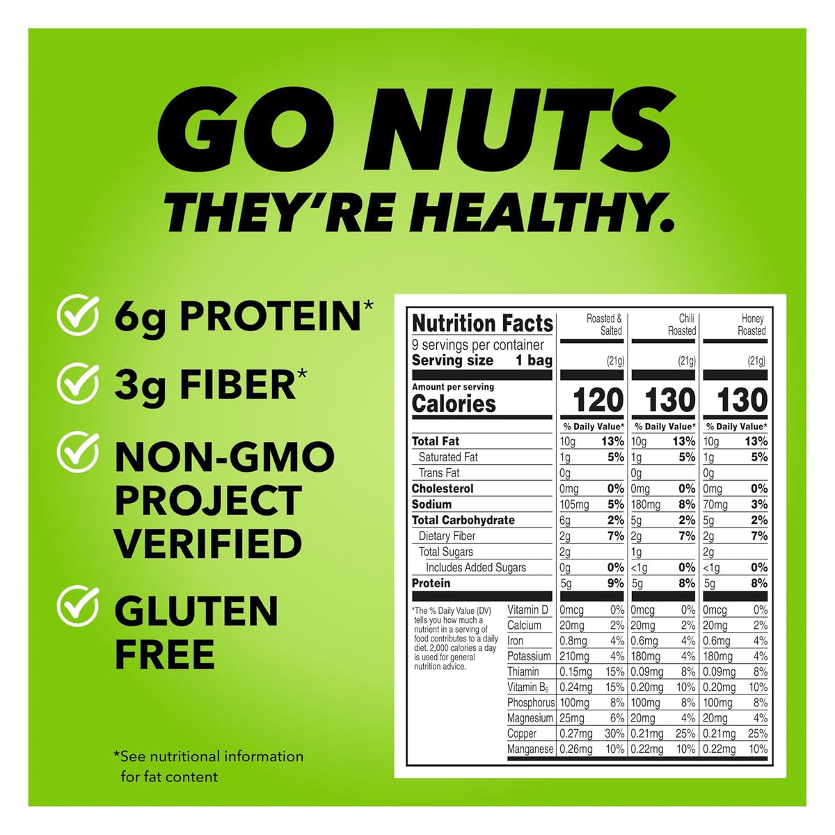 Wonderful Pistachios No Shells, 3 Flavors Mixed Variety Pack of 9 (0.75 Ounce), Roasted & Salted Nuts (4), Chili (3), Honey (2), Protein Snacks, Gluten Free, Healthy Snacks Variety Pack for Adults