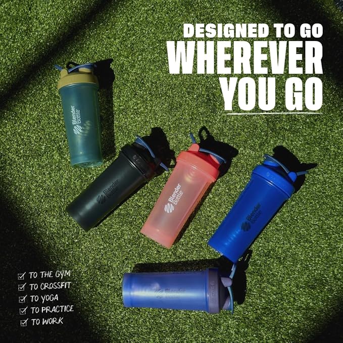 BlenderBottle Classic V2 Shaker Bottle Perfect for Protein Shakes and Pre Workout, 20-Ounce, Ocean Blue