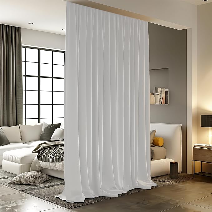 Room Divider Curtains for Ceiling Track Rod, 4.3 ft Wide x 8 ft Tall, 1 Panel