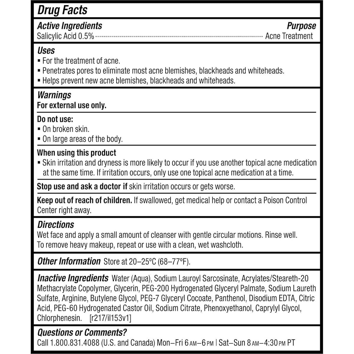 Paula's Choice CLEAR Pore Normalizing Facial Cleanser, Acne Daily Face Wash, Salicylic Acid Face Cleanser for Clogged & Enlarged Pores, Redness & Blackheads, Fragrance Free