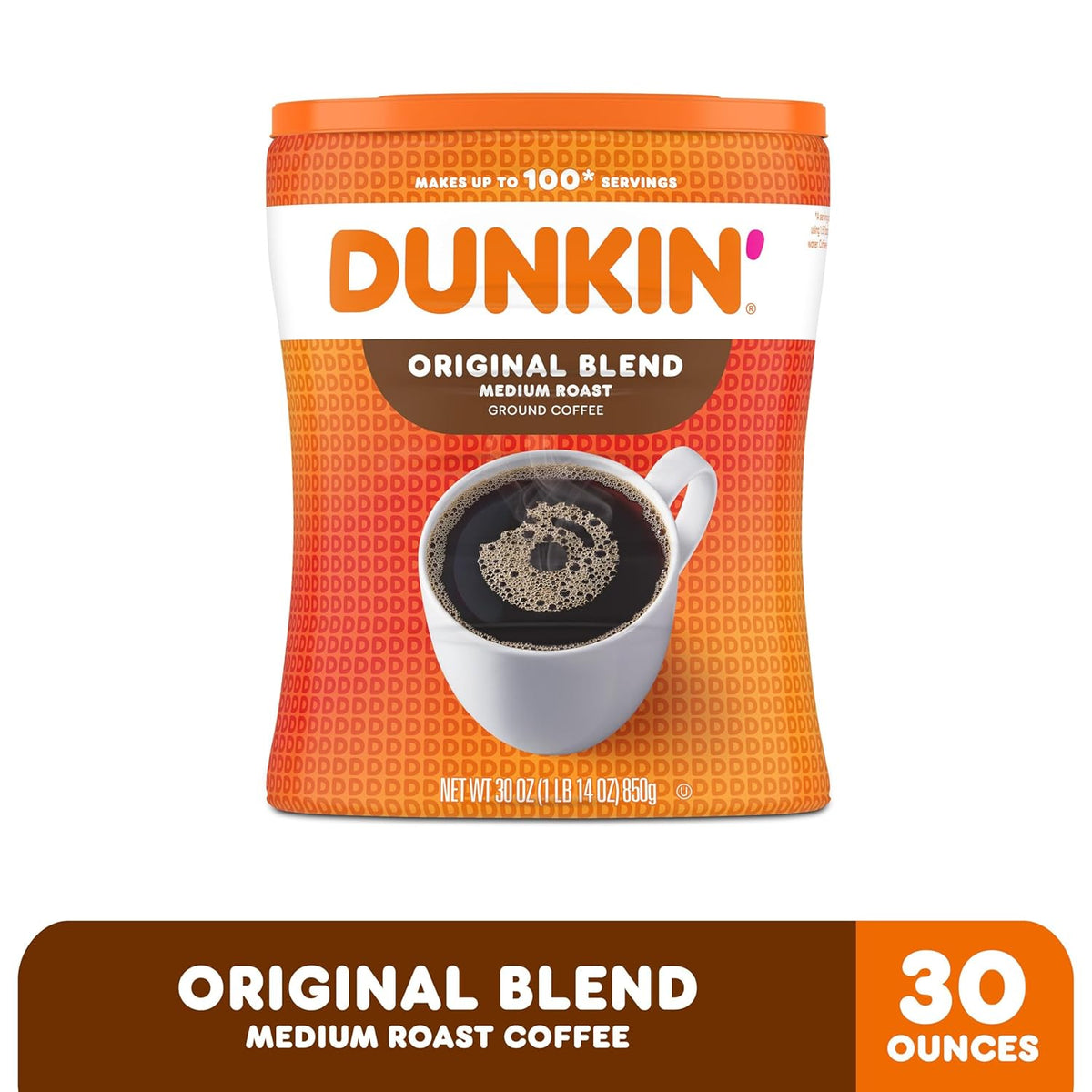 Dunkin' Original Blend Medium Roast Ground Coffee, 30 Ounce