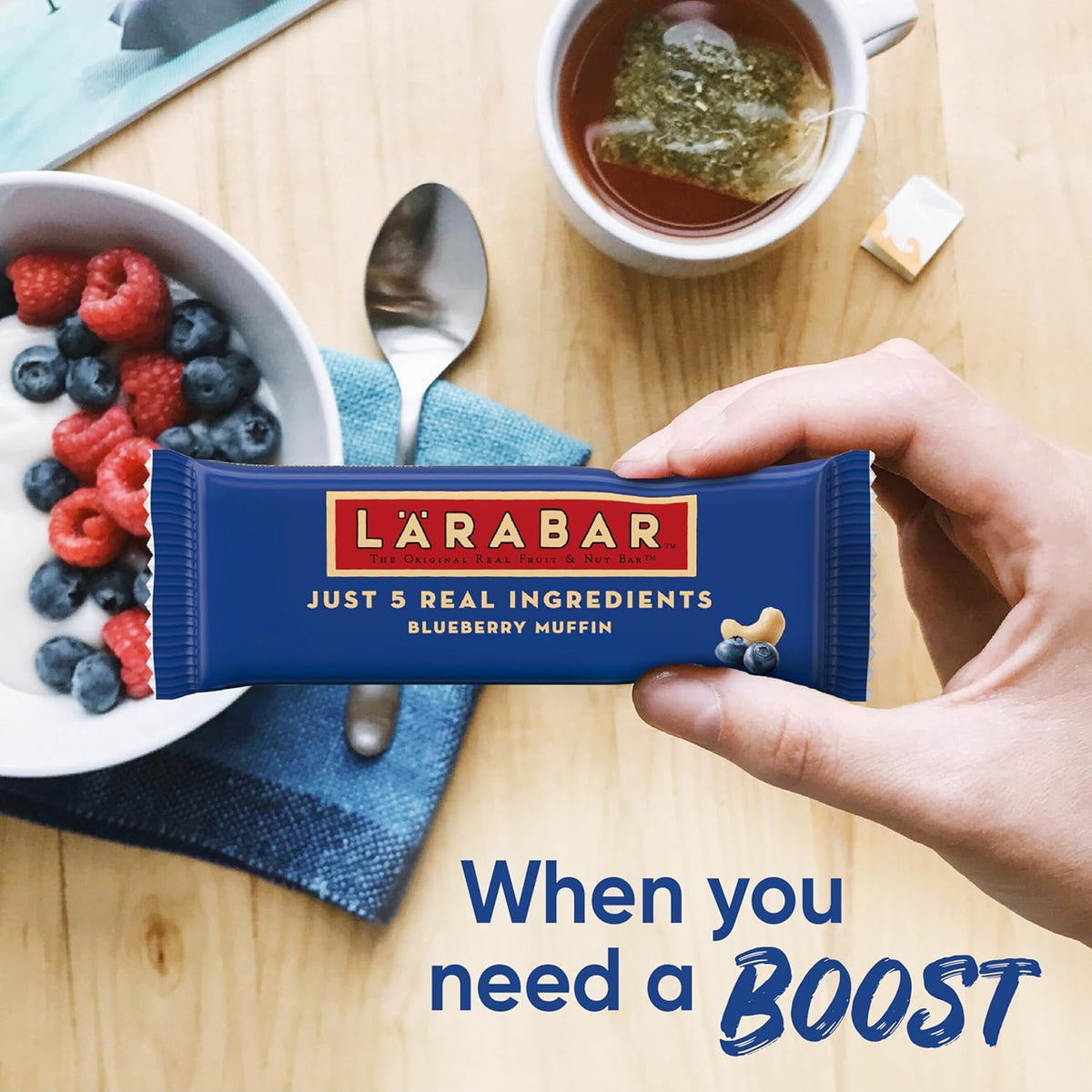 Larabar Blueberry Muffin Fruit and Nut Bars, Gluten Free and Vegan, 25.6 oz, 16 Ct