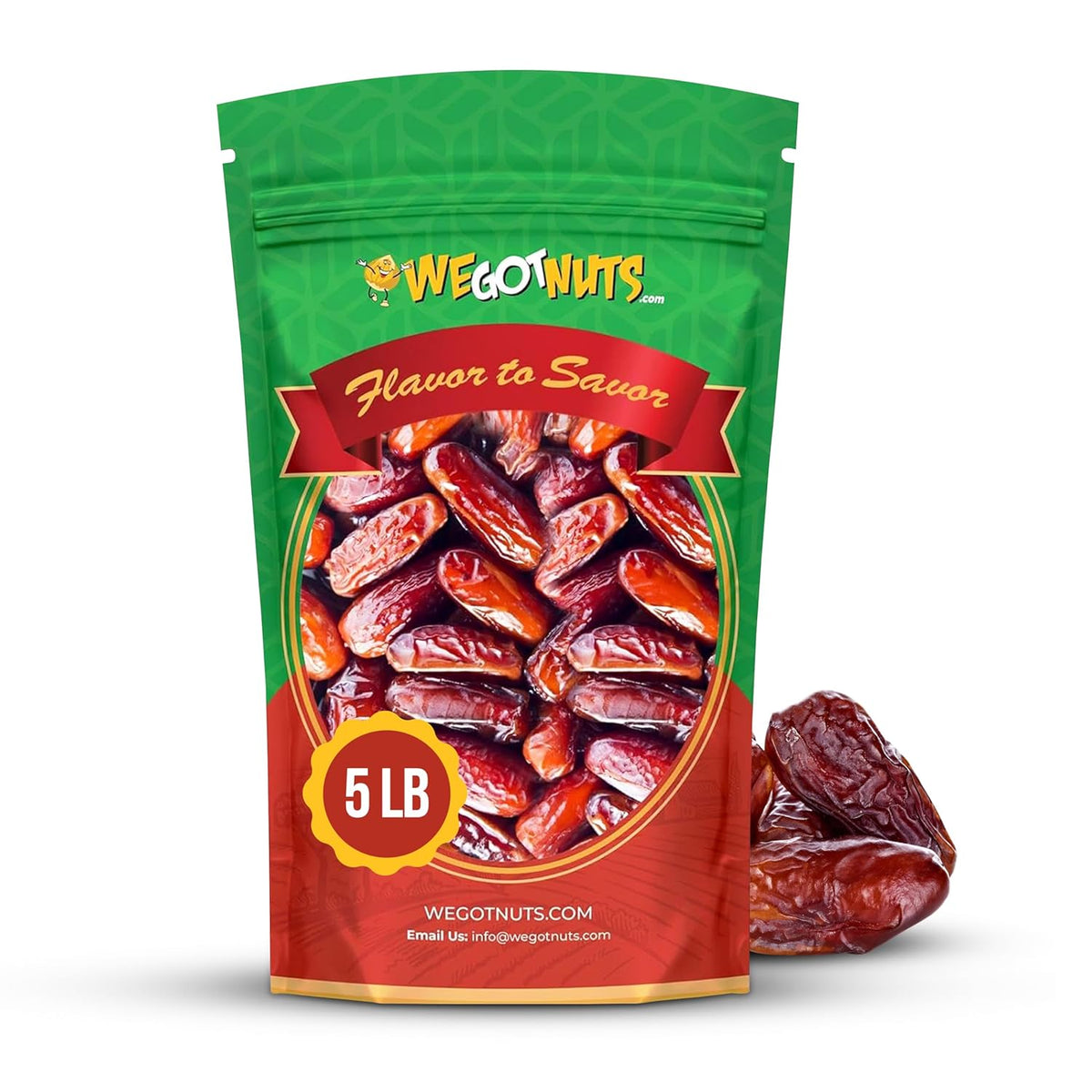 5 Pounds Of Dates Pitted (80oz) No Added Sugar, Non GMO, Kosher Certified,Healthy Snack for Kids & Adults