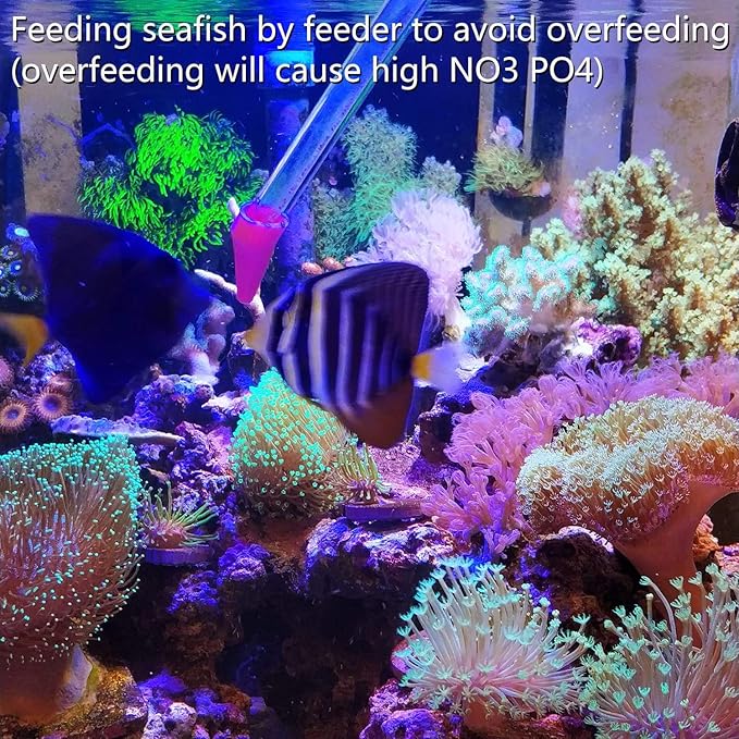 Aquarium Choice Coral Feeder Long Syringe Tube Liquid Fertilizer Feeder SPS HPS Marine Reef Coral Feeder Tool Fish Excreta Cleaner (3 Units 46.48CM/18.31 Inch)