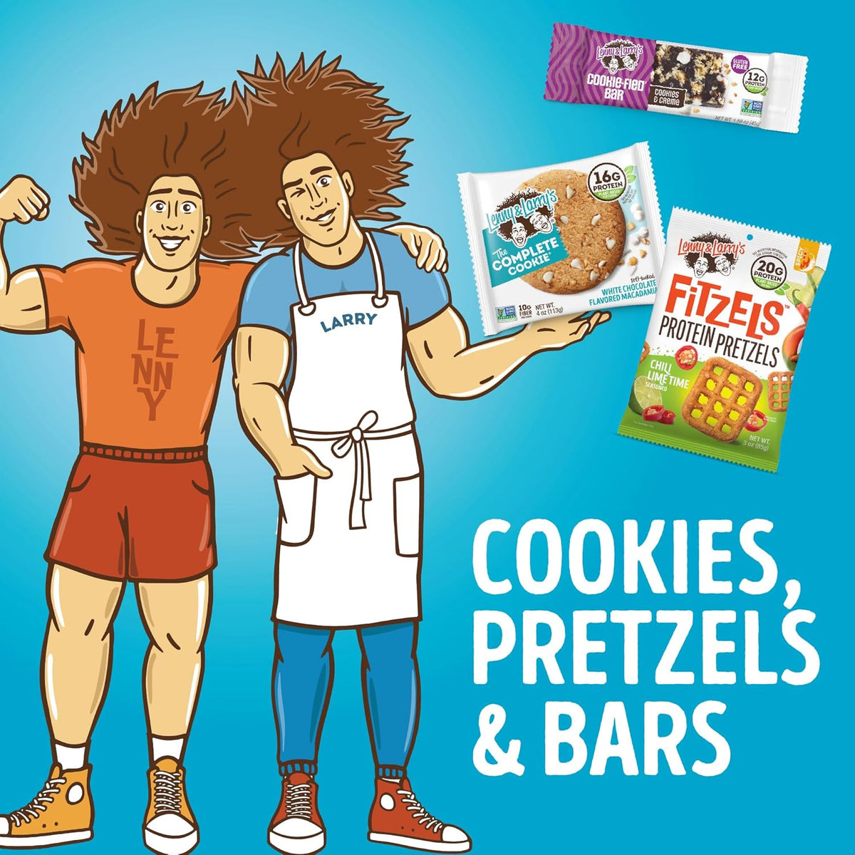 Lenny & Larry's Cookie-fied Protein Bar – Chocolate Almond Sea Salt Vegan Protein Bars 9x45g – Healthy Snacks with 12g Plant Protein & 5g Fiber – Gluten-Free Power Bar, Non-GMO & Vegan