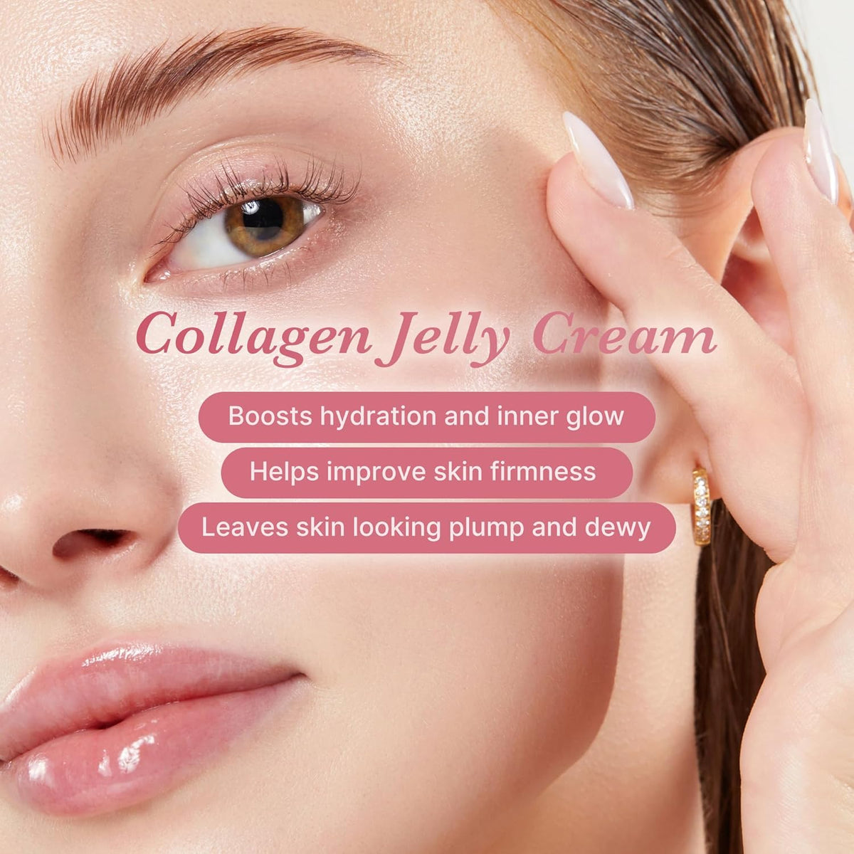 medicube Collagen Jelly Cream- Niacinamide & Freeze-Dried Hydrolyzed Collagen - Boosts skin's barrier hydration and gives 24h Glow & Lifted Look - Korean skincare (1.69 Fl Oz (Pack of 1)
