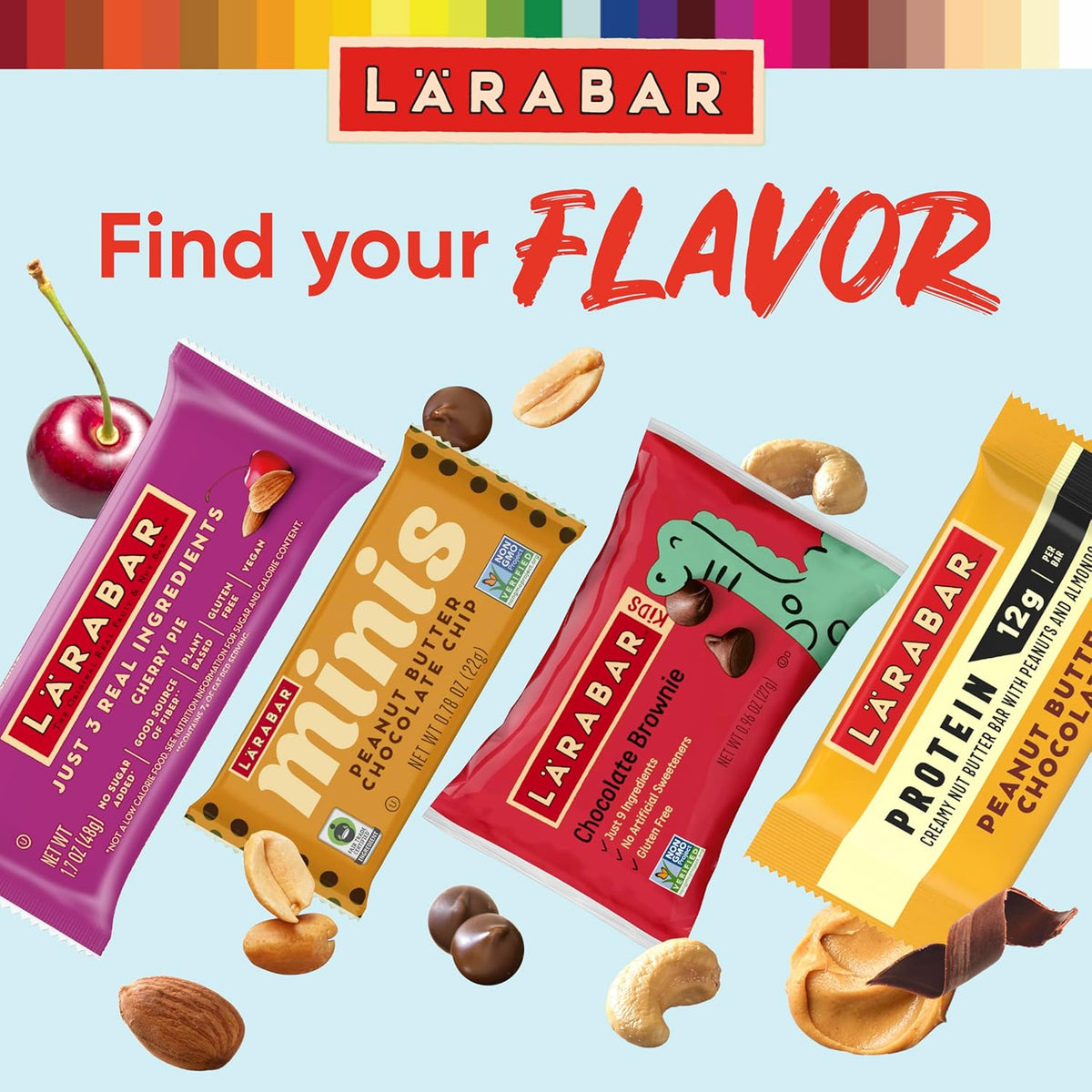 Larabar Blueberry Muffin Fruit and Nut Bars, Gluten Free and Vegan, 9.6 oz, 6 Ct