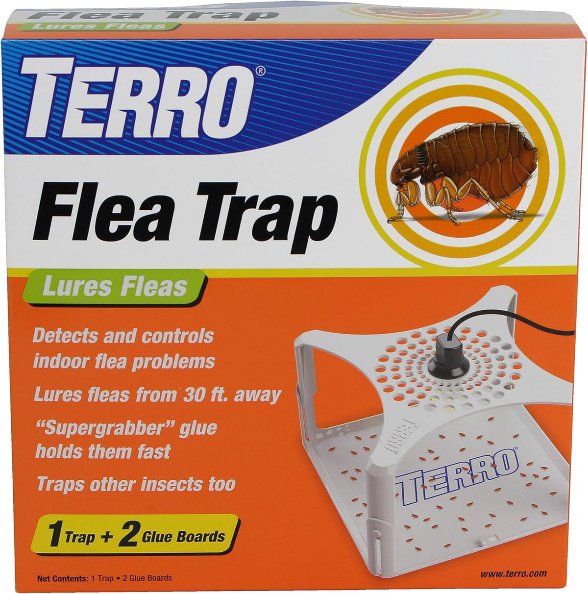 Terro T230 Indoor Electric Flea Trap and Killer - Refillable Flea Traps for Inside Your Home