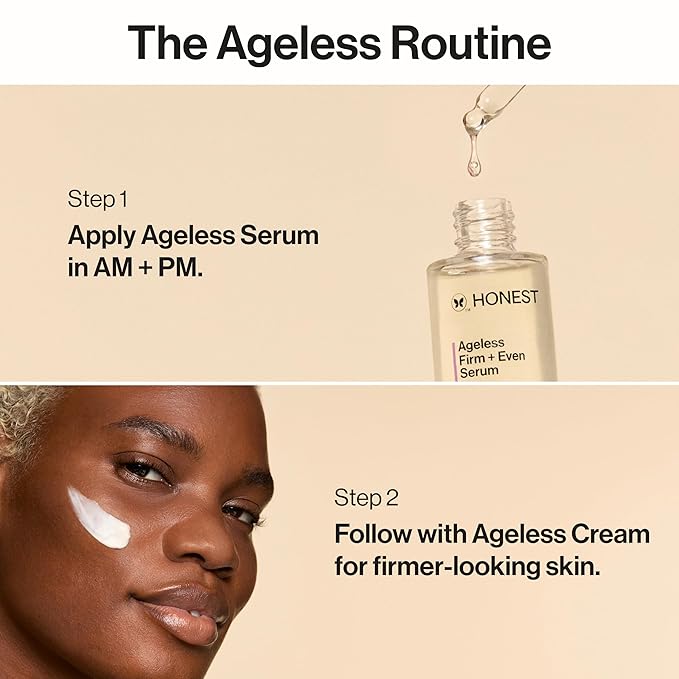 Honest Beauty Ageless Firm and Smooth Cream | Powered by Vegan Collagen and Elastin Polypeptides | Firmer, Smoother Looking Skin | Fragrance Free, EWG Verified, Vegan, Cruelty-Free | 1.7 fl oz