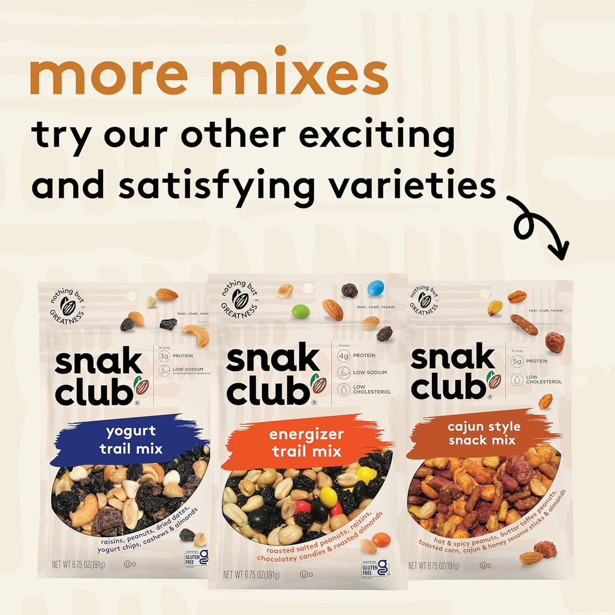 Snak Club Peanut Butter Chocolate Trail Mix with Peanuts, Peanut Butter M&M’S, Toffee Peanuts, and Pretzels, 11 oz Resealable Bag