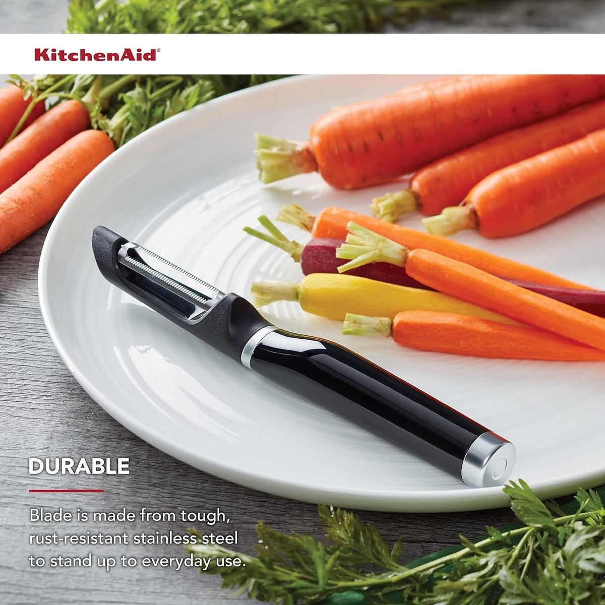 KitchenAid Classic Euro Peeler, 8.6 inches, Black