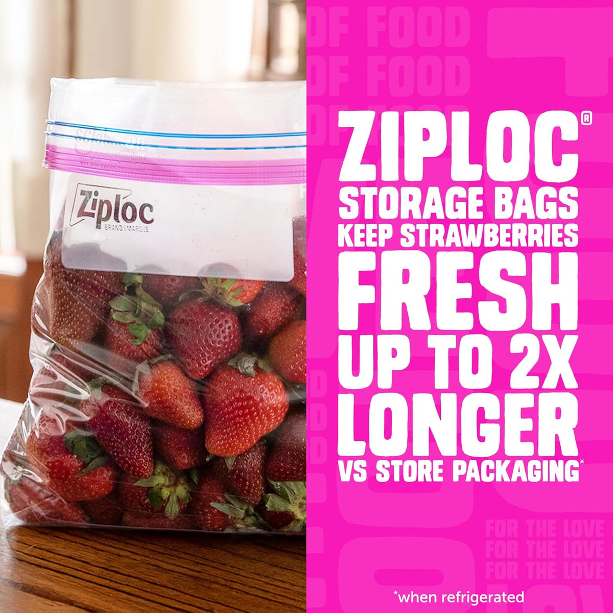 Ziploc Quart Food Storage Bags, Stay Open Design with Stand-Up Bottom, Easy to Fill, 136 Count