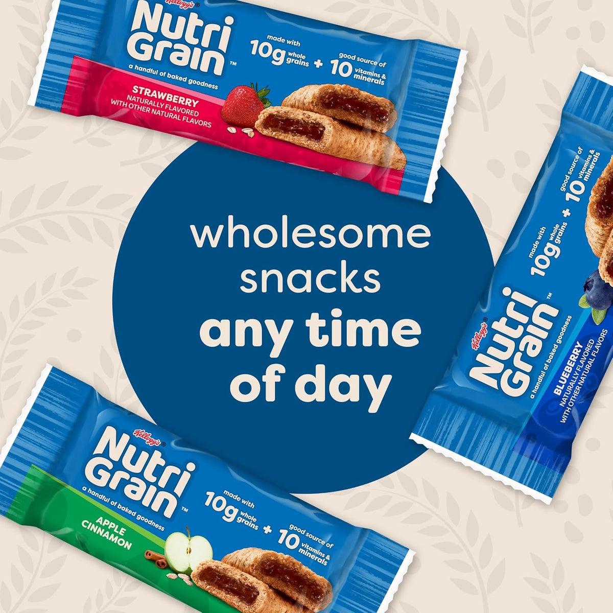 Nutri-Grain Soft Baked Breakfast Bars, Kids Snacks, Whole Grain, Variety Pack (4 Boxes, 32 Count)