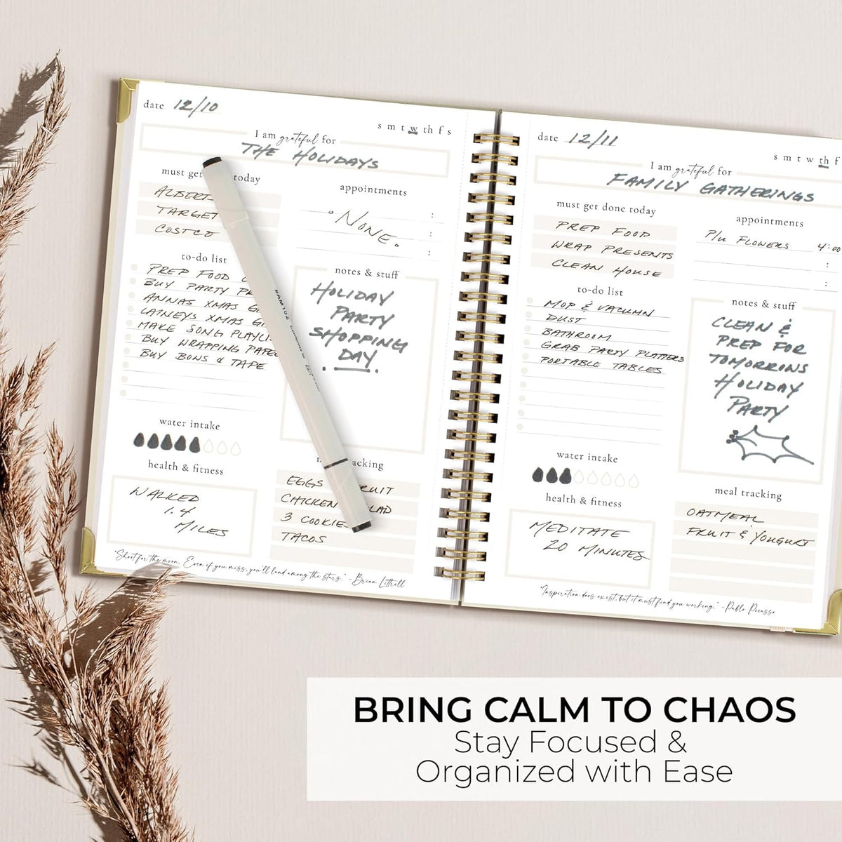 Beautiful To Do List Notebook - Aesthetic Daily Planner to Easily Organize Your Tasks And Boost Productivity - Stylish Undated ADHD Planner Gift and The Perfect School or Office Supplies For Women