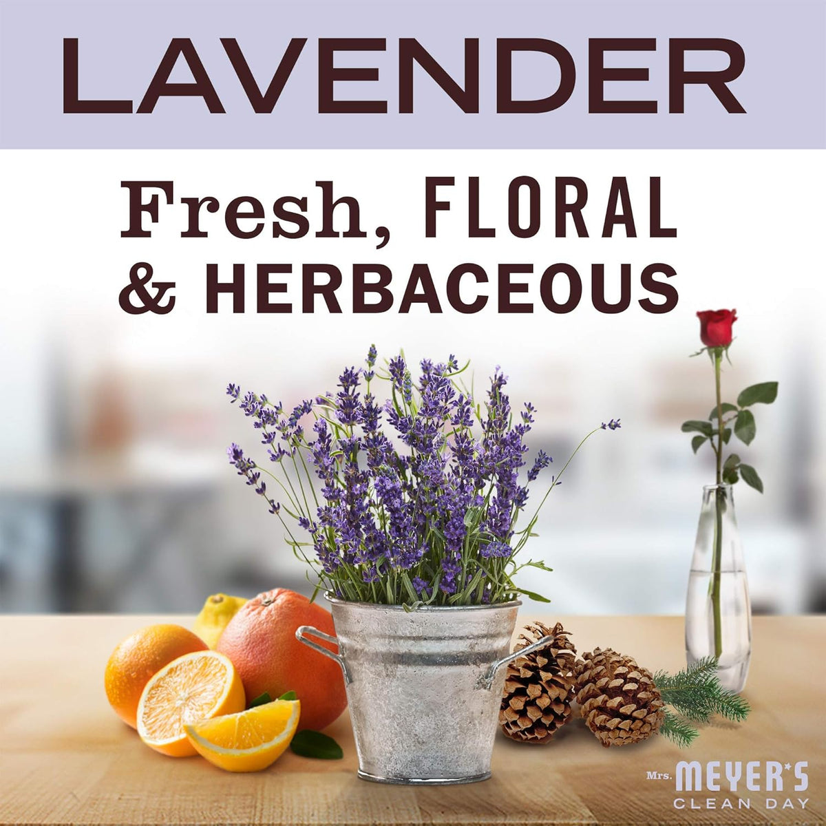 MRS. MEYER'S CLEAN DAY Liquid Hand Soap Refill, Cruelty Free and Biodegradable Formula, Lavender Scent, 33 Fl Oz (Pack of 1)