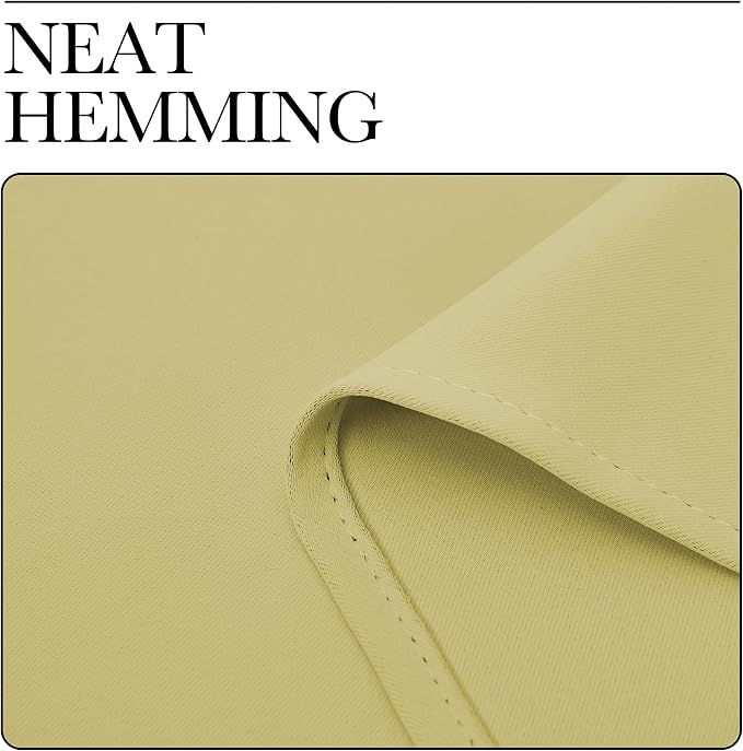 NICETOWN Kitchen Curtains, Short Blackout Drapes, Paler Yellow, Thermal