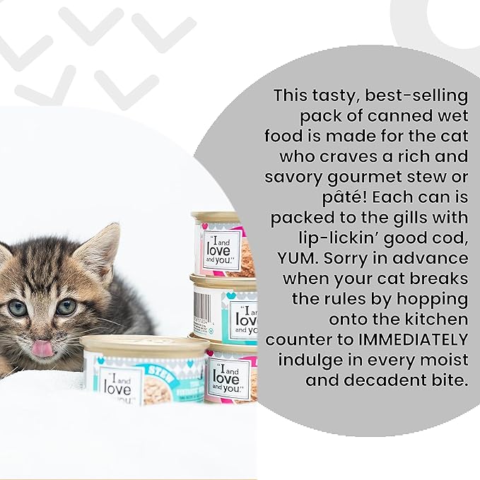 I and love and you Wet Cat Food - Whascally Wabbit Pâté - Rabbit Recipe, Grain Free, Filler Free, 3oz Pack of 24 Cans