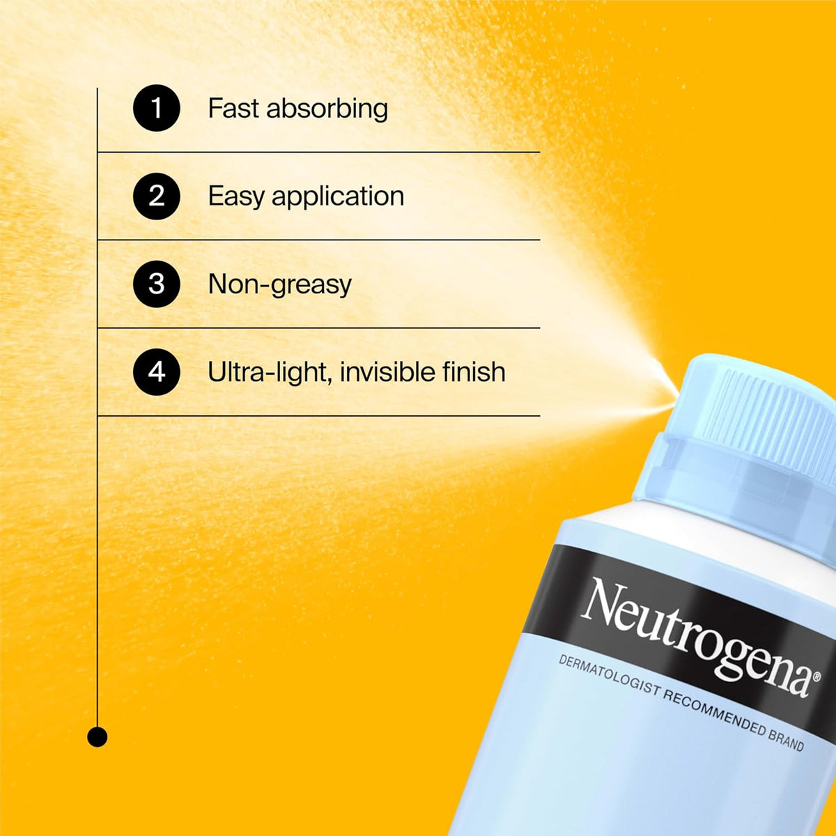 Neutrogena Ultra Sheer Body Mist Sunscreen Spray, Broad Spectrum SPF 70, Lightweight Spray Sunscreen, Non-Greasy & Water Resistant, Oil-Free & Non-Comedogenic UVA/UVB, 5 oz, Pack of 3
