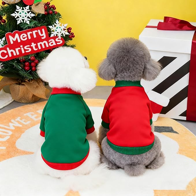 Custom Dog Hoodie, Personalized Sweatshirt with Photo Text Name Logo, Customized Hooded Sweater for Small Medium Large Dogs & Cats (Green + Red Sleeves, X-Large)