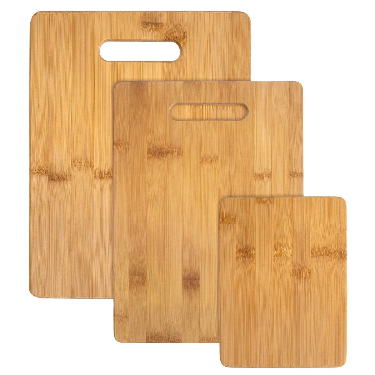 Totally Bamboo Cutting Boards for Kitchen, Set of 3 – Bamboo Wood Cutting Board Set in Large, Medium & Small Sizes