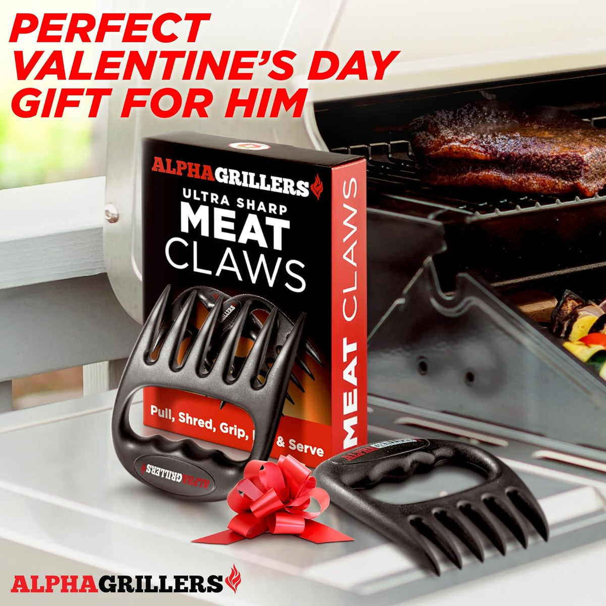 Alpha Grillers Meat Shredder Claws - Grilling and Smoker Accessories Gifts for Men Valentines Day Gifts for Him