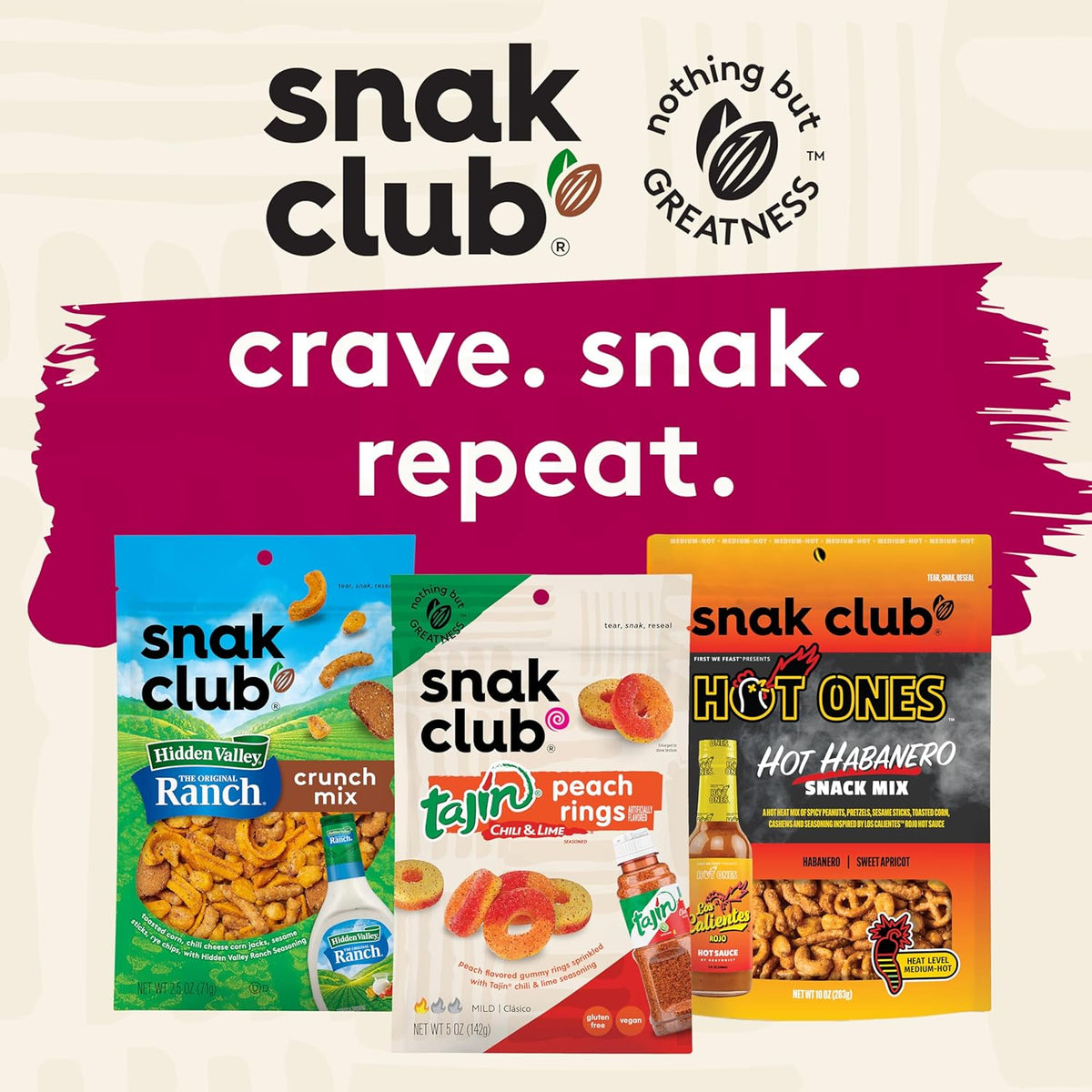 Snak Club Sweet and Salty Trail Mix with Peanuts, Butter Toffee Peanuts, M&M'S Chocolate Candies, Toasted Corn, Honey Sesame Sticks, and Almonds, Kosher Snack, 24 oz Resealable Bag