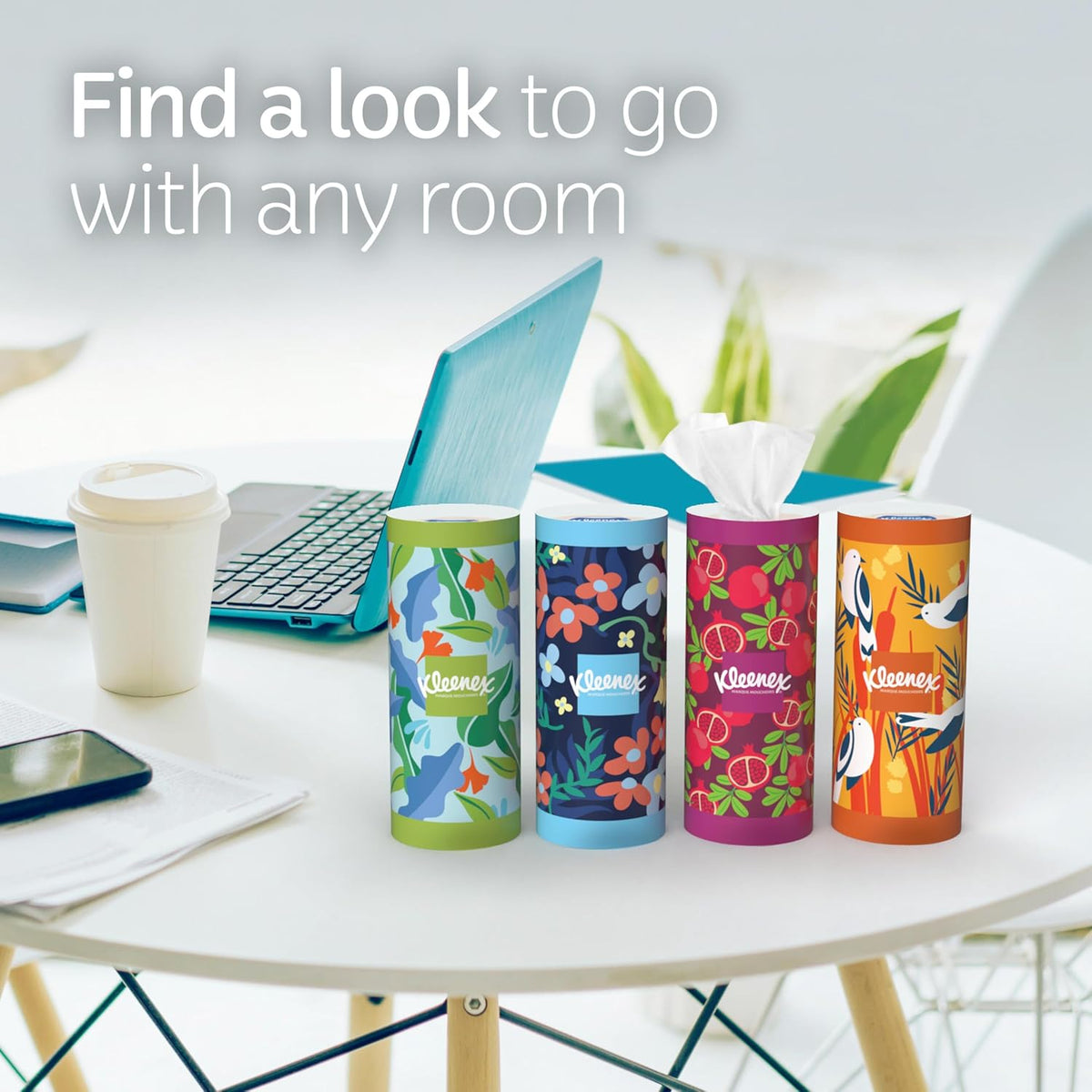 Kleenex Perfect Fit Facial Tissues, 4 Cannisters, 50 Tissues per Can, 2-Ply (200 Total), Packaging May Vary