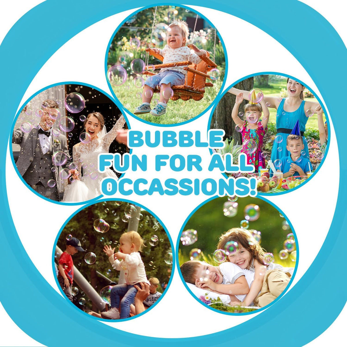 Toy Life 3 Pack Bubble Guns for Kids, Automatic Bubble Blower, Leakproof & Lightweight, Outdoor Summer Toy, Easter Basket Stuffer, Party Favor, Birthday Gift for Toddlers Boys Girls