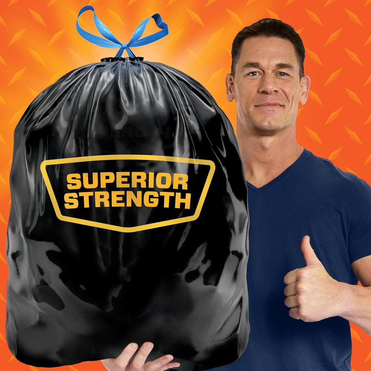 Hefty Strong 30 Gallon Trash Bags, Large Trash Bags 30 Gallon Size, Durable Drawstring Enclosure, Resists Punctures, Leaks, and Tears, Black, Unscented, 56 Bags