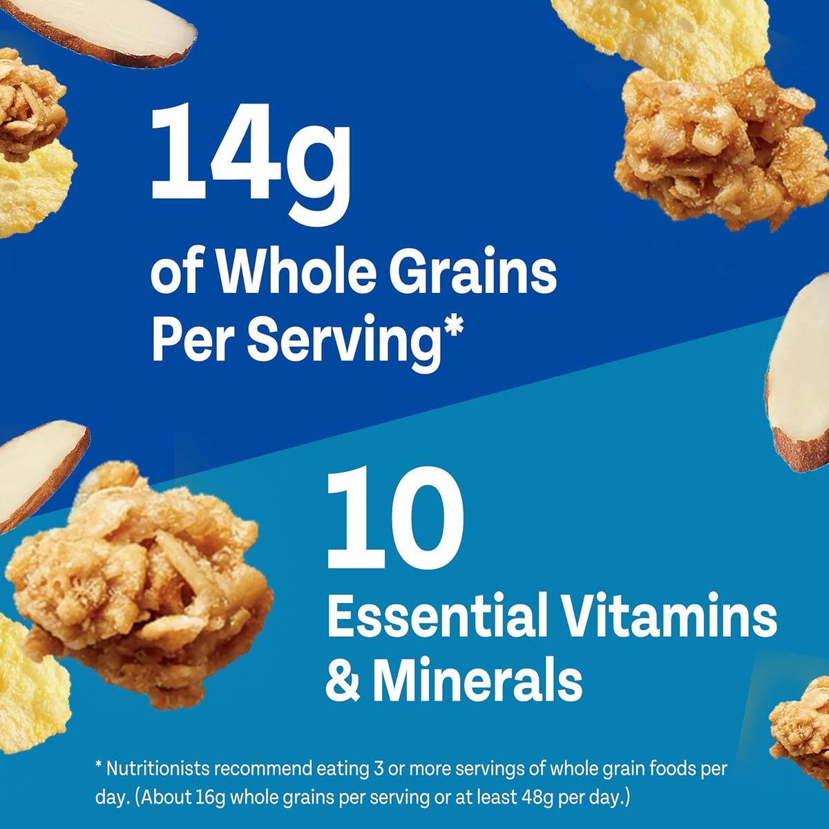 Honey Bunches of Oats with Almonds Breakfast Cereal, Honey Cereal with Granola Clusters and Sliced Almonds, Family Size, 18 OZ Box