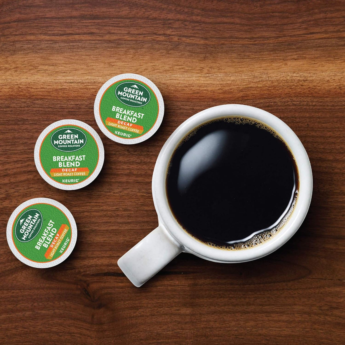 Green Mountain Coffee Roasters Decaf Breakfast Blend , Single-Serve Keurig K-Cup Pods, Light Roast Coffee, 32 Count