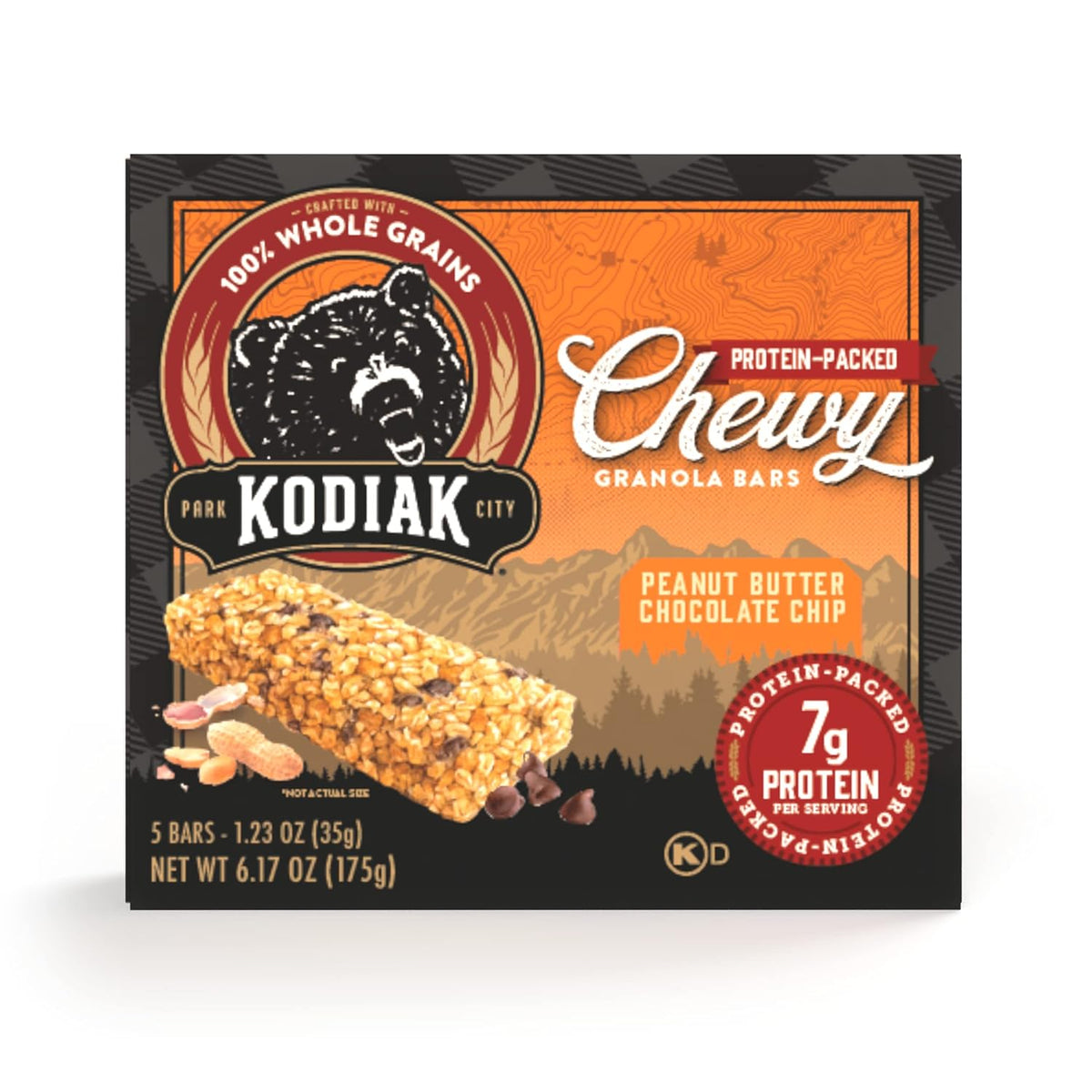 Kodiak Cakes Protein Chewy Granola Bar, S'mores, (Pack of 4 Boxes)