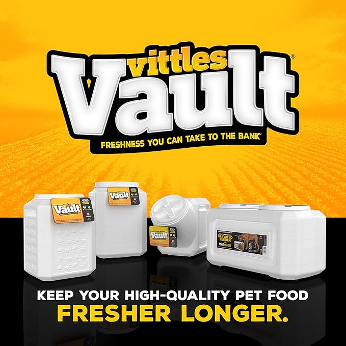 Gamma2 Vittles Vault Dog Food Storage Container with Airtight Lid, holds up to 10-15 Pounds of Dry Pet Food, Cat Kibble and Bird Feed, BPA Free, Made in USA