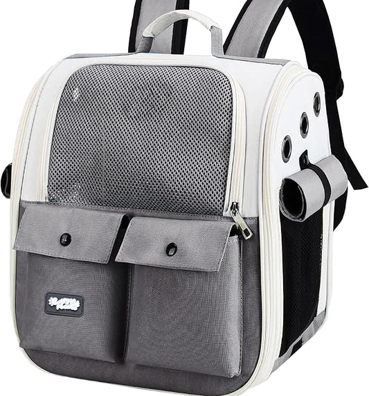 Pet Carrier Backpack for Cats & Dogs up to 22 LBS – Airline Approved Cat Carrier Bag – Ventilated Design for Travel, Hiking & Vet Transport