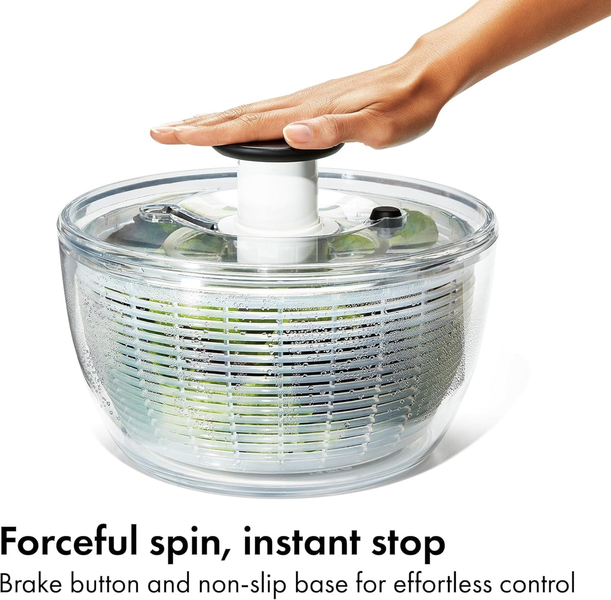 OXO Good Grips Salad Spinner | Lettuce Spinner | Fruit Washer | Fruit Washing Bowl with Strainer | Vegetable Cleaner | Salad Cleaner | Lettuce Washer | 6.22 Quart Capacity