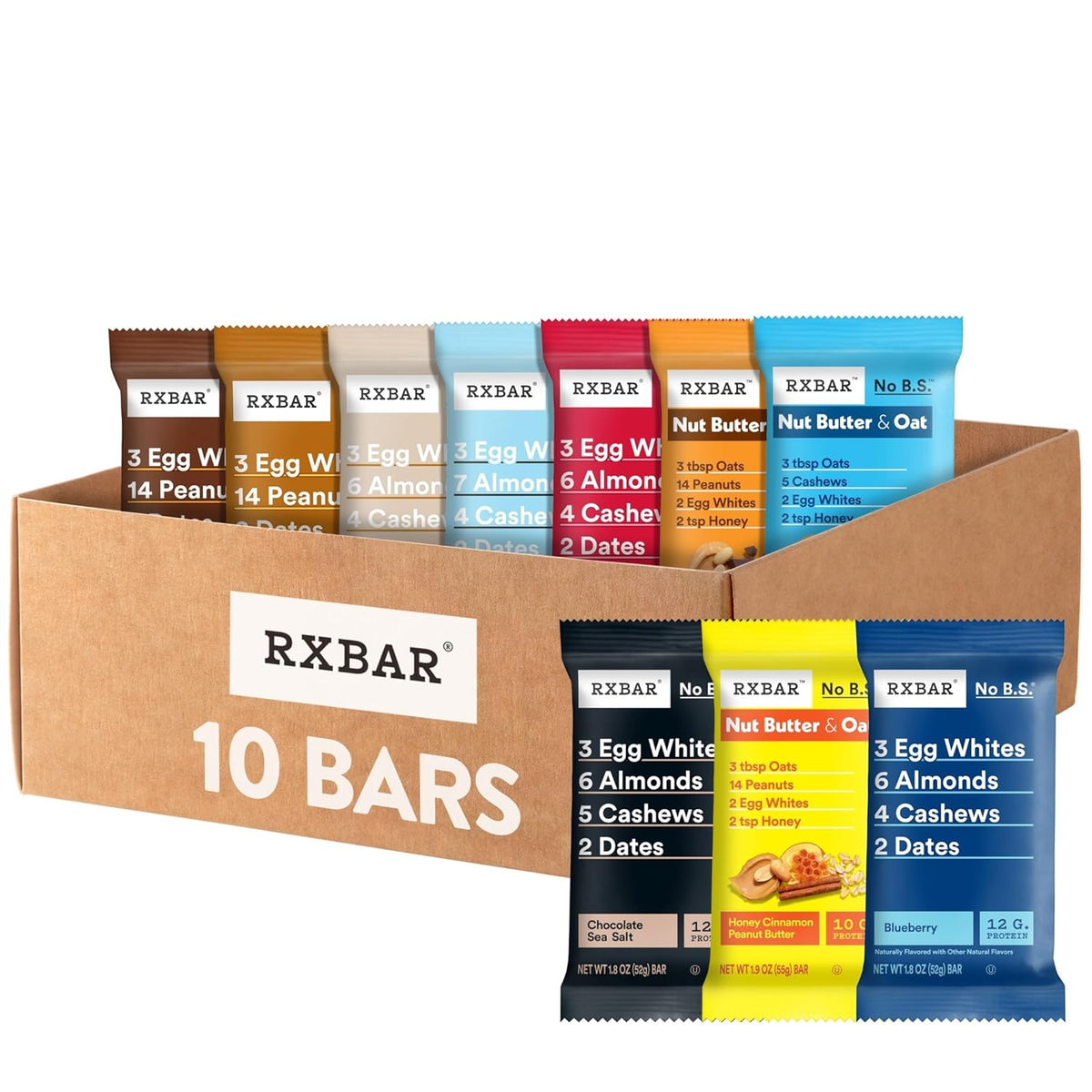 RXBAR Protein Bars, Snack Bars, Variety Pack (10 Count)