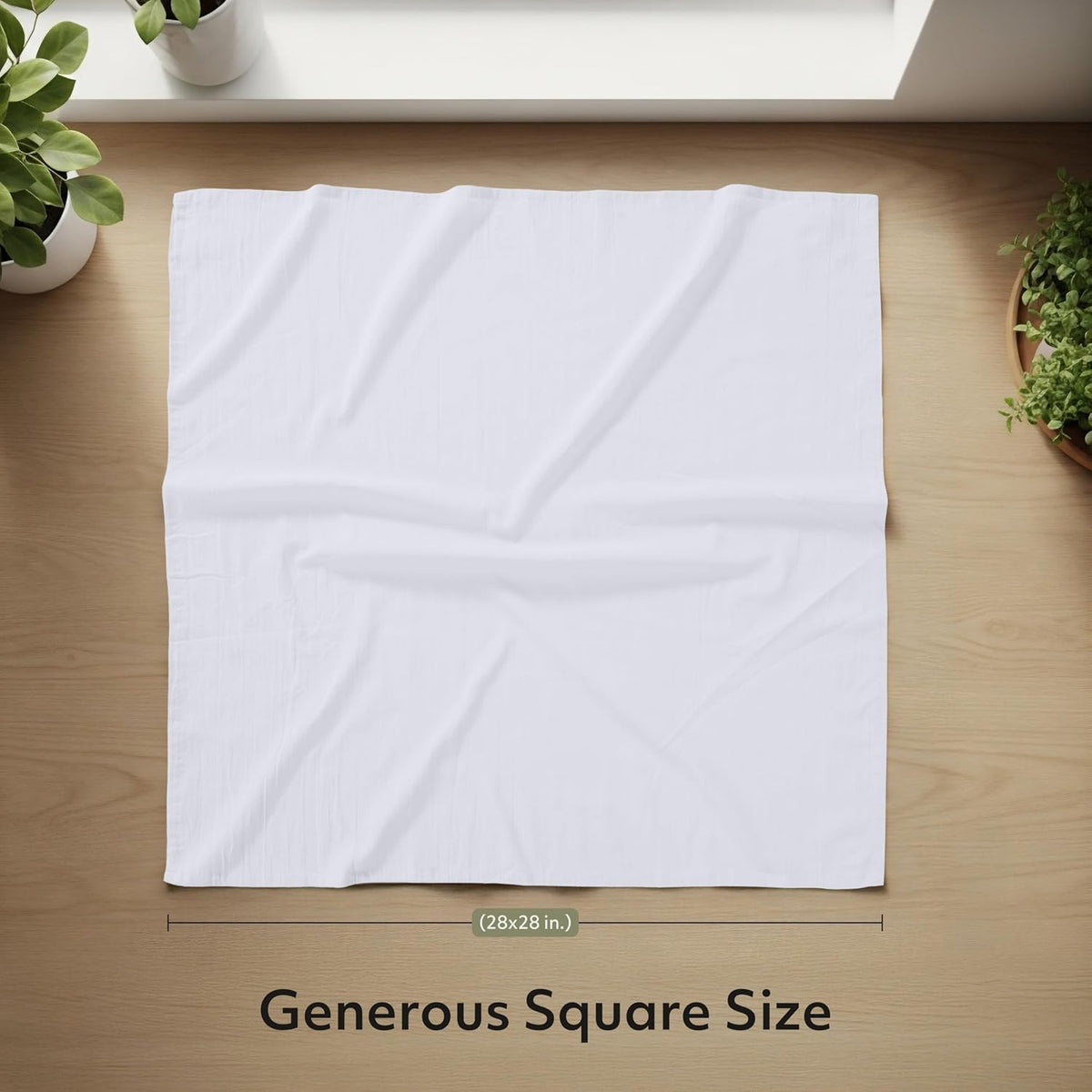 Utopia Kitchen White Flour Sack Towels [12 Pack - 28 x 28 Inch] 100% Cotton Tea Towels for Cleaning & Drying - Highly Absorbent Kitchen Dish Cloth