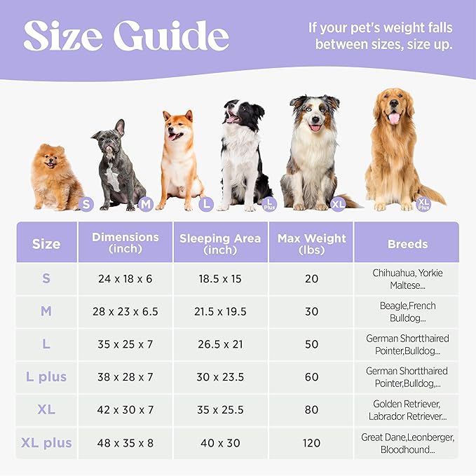 LE SURE Cute L-Plus Dog Beds, Orthopedic Waterproof Large Pet Bed with Sides, Non-Slip Bottom and Egg-Crate Foam Dog Couch Sofa with Washable Removable Cover, Grey